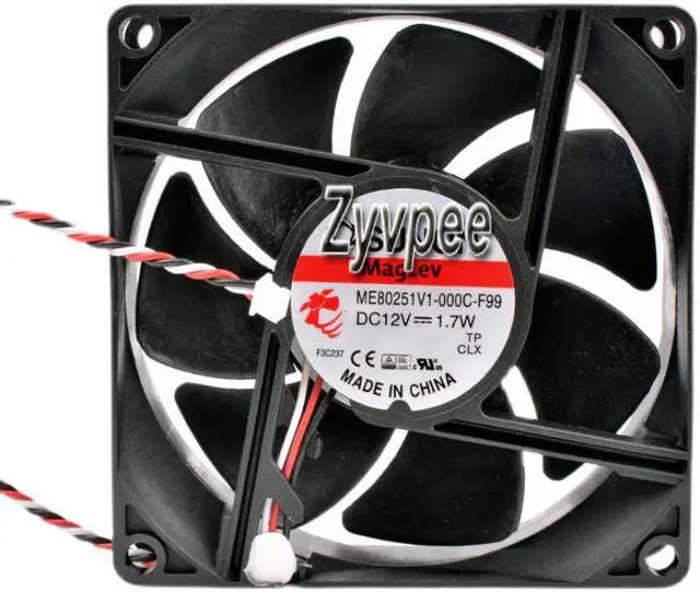 Main image of 80mm 8025 ME80251V1-000C-F99 DC12V 1.7W 3 Wires 3 Pins 8CM Projetor Cooling Fan