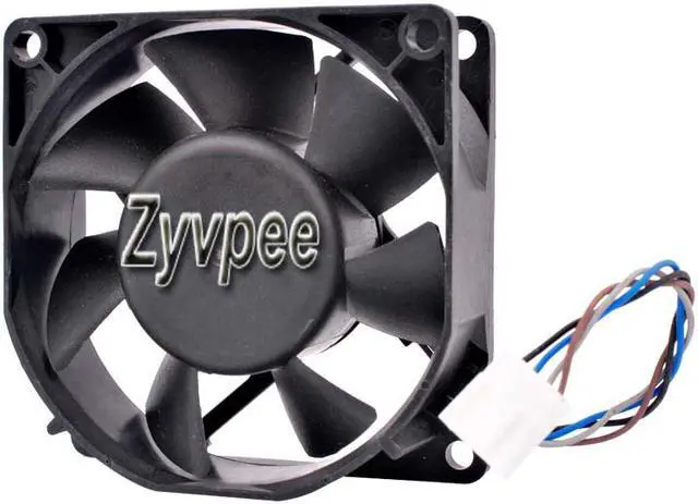 Alt view image 3 of 3 - 70mm 7025 Zyvpee PIA070G12H -P06-DE 12V 0.9A 4Wires 4Pin 7CM CPU Cooling