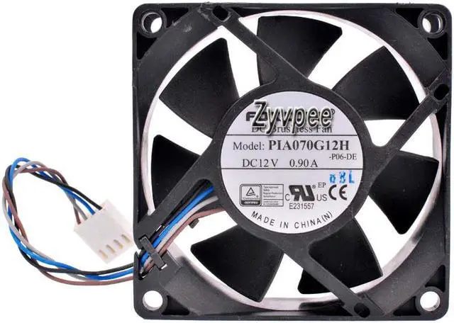 Main image of 70mm 7025 Zyvpee PIA070G12H -P06-DE 12V 0.9A 4Wires 4Pin 7CM CPU Cooling