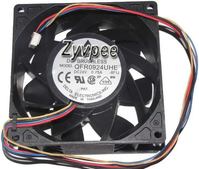 Main image of 90mm 9038 Zyvpee QFR0924UHE -8F1J DC24V 0.75A 4 Wires 4 Pins 9CM Inverter Cooling