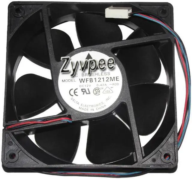 Alt view image 2 of 4 - 120mm 12038 WFB1212ME -R00 DC12V 0.42A 3Wires 12CM Cooling Fan