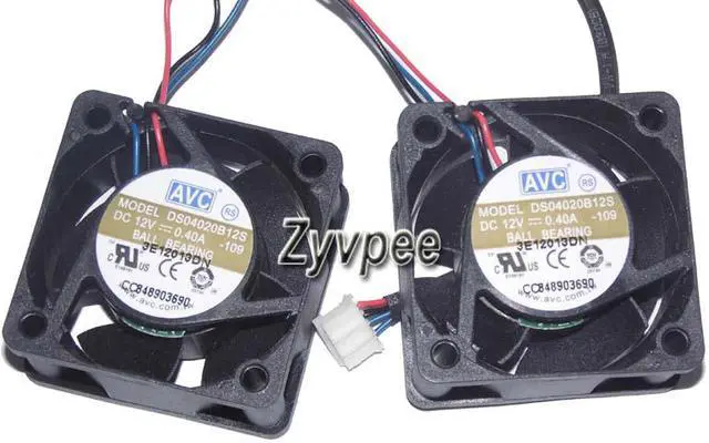 Main image of 40mm 4020 2 Pcs / group 12V 0.4A 3 Wires 3 Pins 4CM Cooling Fan
