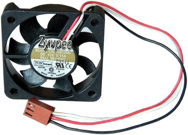 Alt view image 2 of 2 - 50mm 5010 C5010B12MV 12V 0.15A 3 Wires 3 Pins 5CM CPU Cooling