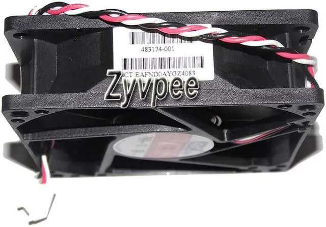 Alt view image 2 of 5 - 3 Wires 80mm 8025 DL08025R12U -S12 12V 0.5A 8CM Case Fan for 482951-001 9Q1061 483174-001