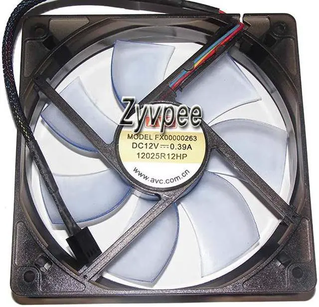 Alt view image 2 of 4 - 120mm 12025 12025R12HP DC12V 0.39A 4Wires 4 Pins 12CM PC Server Cooling Fan