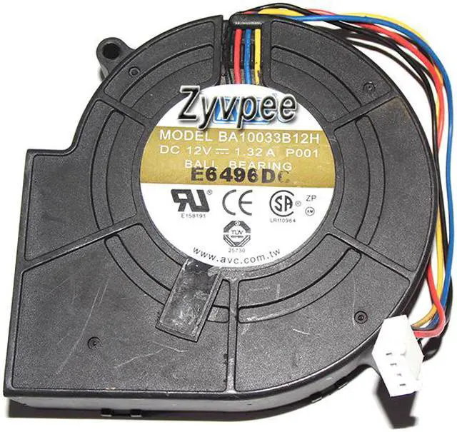 Alt view image 2 of 3 - 97mm 9733 BA10033B12H P001 DC12V 1.32A 4 Wires 4 Pin PWM 10 CM Blower Cooling