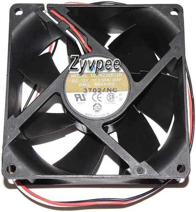 Alt view image 2 of 3 - 92mm 9238 DA09238B12H -FAF 12V 1.35A 3 Wires 9CM Server Cooling Fan