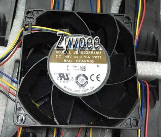 Alt view image 4 of 5 - 92mm 9238 2B09238B48U P037 DC48V 0.7A 4Wire 4 pins 9CM Inverter Power Case Fan