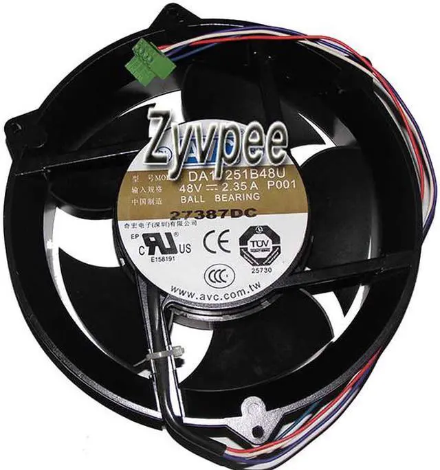 Alt view image 4 of 5 - 172mm DA17251B48U P001 DC48V 2.35A 4 Wires 4 Pins 17cm USP Inverter Cooling 172*51mm
