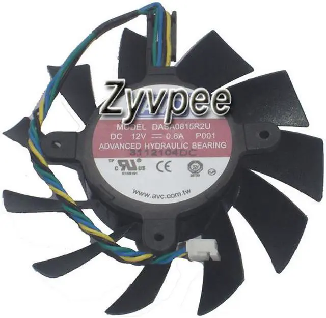 Main image of VGA Cooling Graphics Card Fan DASA0815R2U DC12V 0.6A 4 Wires for EVGA GTX550 GTX450