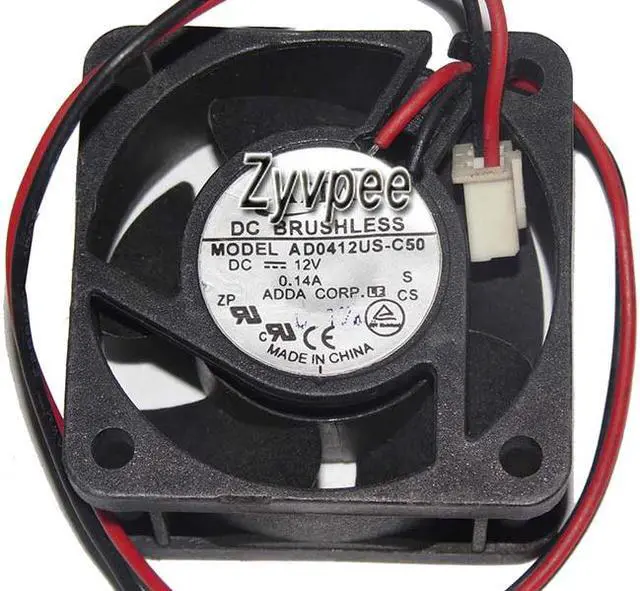 Alt view image 2 of 3 - 40mm 4020 AD0412US-C50 DC12V 0.14A 2 Wires 4CM Cooling Fan