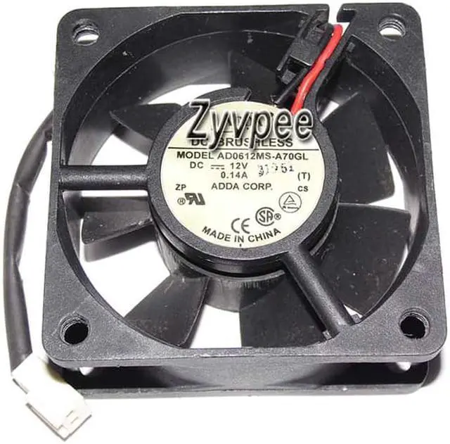 Alt view image 2 of 3 - 60mm 6025 AD0612MS-A70GL DC12V 0.14A 2 Wires 2 Pins 6CM CPU Cooling