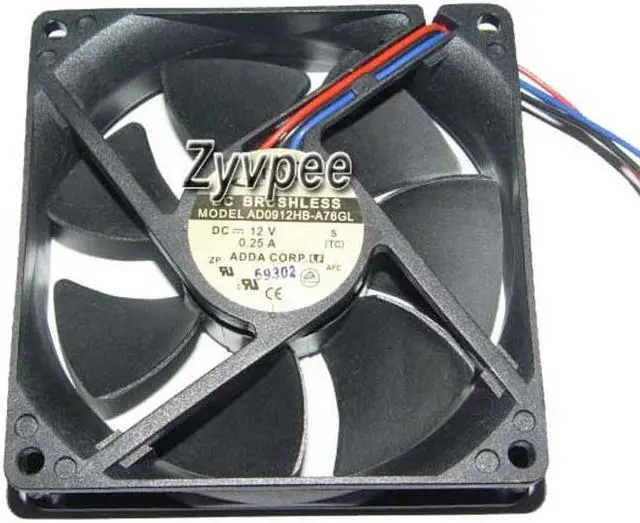 Alt view image 2 of 3 - 90mm 9025 AD0912HB-A76GL DC12V 0.25A 3 Wires 3 Pins 9CM Cooling Fan