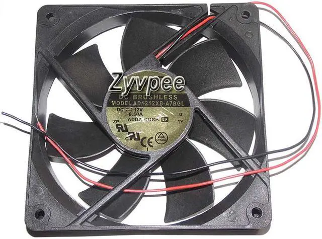 Alt view image 2 of 4 - 120mm 12025 AD1212XB-A7BGL DC12V 0.5A 2 Wires 12CM Power Case Fan