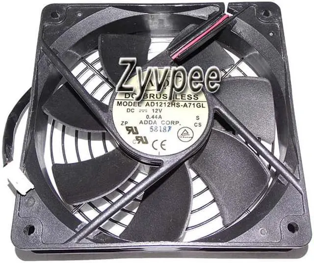 Alt view image 2 of 3 - 120mm 12025 AD1212HS-A71GL DC12V 0.44A 2 Wires 2 Pins 12CM Server Case Fan