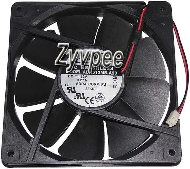 Alt view image 3 of 4 - 135mm Adda ADN512MB-A90 12V 0.27A 2 Wires 13.5CM Case Fan