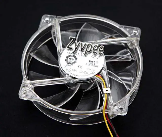 Alt view image 3 of 4 - 120mm 1225LL12B OF2 DC12V 0.18A 3 Wirse 12Cm CPU Cooling Fan