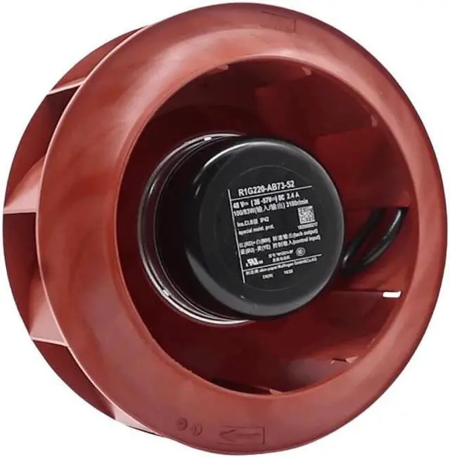 Alt view image 2 of 5 - Zyvpee R1G220-AB73-52 DC48V 2.4A 100/83W 3100RPM 4-Wires air Purifier Cooling Fan 220x70mm