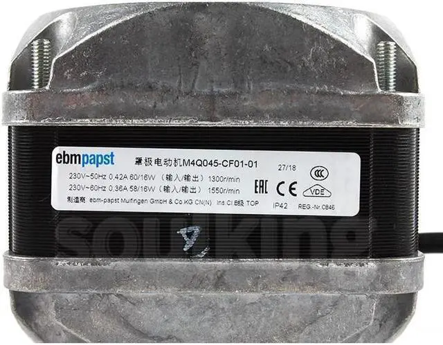 Alt view image 3 of 4 - Zyvpee M4Q045-CF01-01 0.42/0.36A 16W Ice Machine Motor Fan