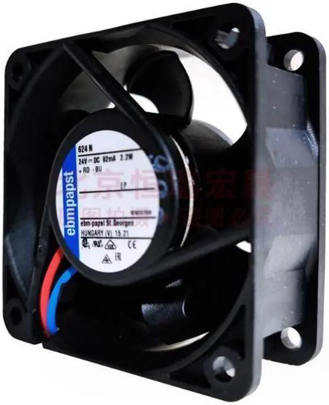 Alt view image 3 of 5 - Zyvpee 624N DC24V 92mA 2.2W 6150rpm 2-Wire Inverter Cooling Fan 60x60x25mm