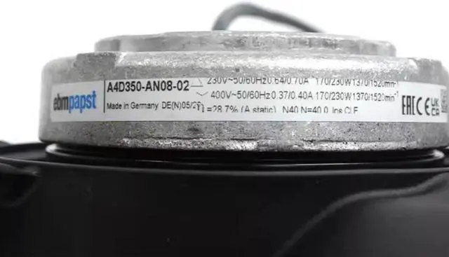 Alt view image 3 of 4 - Zyvpee A4D350-AN08-02 230V 0.64/0.70A 170/230W 1370/1520RPM External Rotor axial Flow Fan