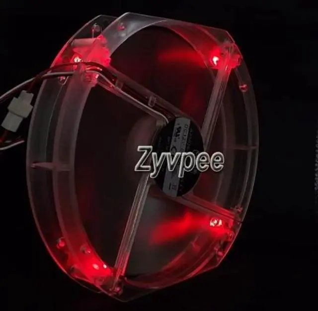 Alt view image 2 of 3 - Zyvpee 230mm A23030-07CB-3MN-F1 DF2303012SELN  12V 0.3A with LED Computer case Fan
