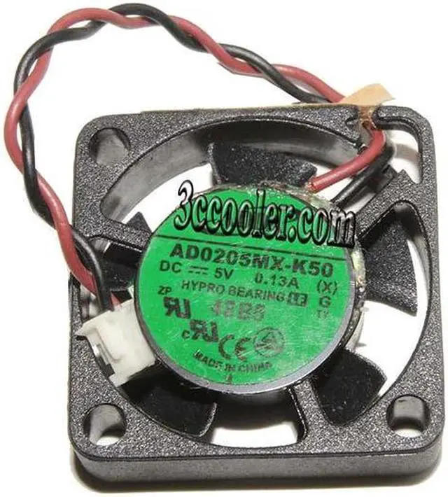 Alt view image 2 of 3 - Zyvpee 25mm 2506 AD0205MX-K50 DC5V 0.13A 2 Wires 2 Pins 2.5CM Mini Cooling Fan