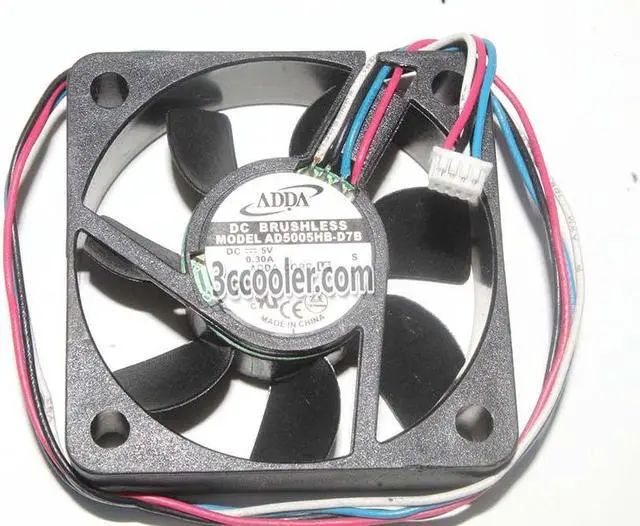 Alt view image 3 of 3 - Zyvpee 5015 5CM AD5005HB-D7B 5V 0.30A 4 Wires PWM DC Cooler Fan