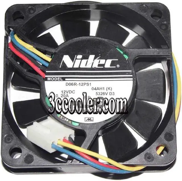 Main image of Zyvpee 60*15mm D06R-12PS1 12V 0.2A 4 wires 4 pins 60mm case fan