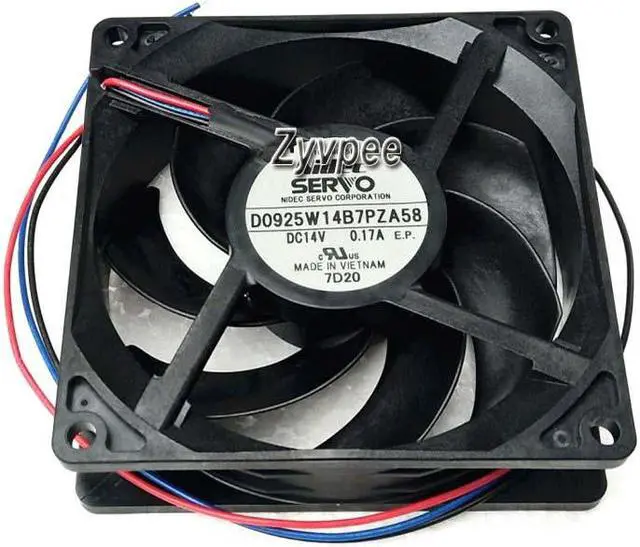 Main image of Zyvpee 90*25MM D0925W14B7PZA58 14V 0.17A 3 Wires 3 Pins 9CM case fan server axial fan