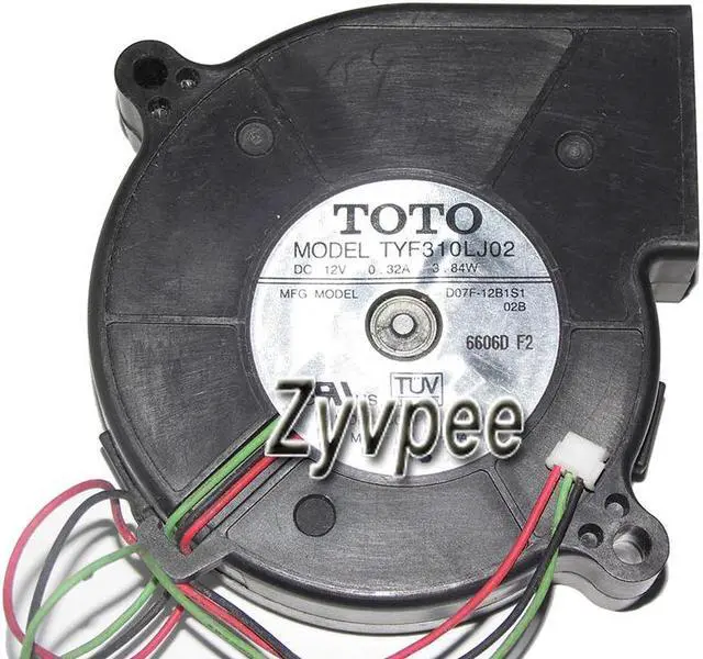 Alt view image 2 of 2 - Zyvpee 7520 7CM TYF310LJ02 D07F-12B1S1 12V 0.32A 3.84W 3 Wires 3 Pins Blower Cooling Fan