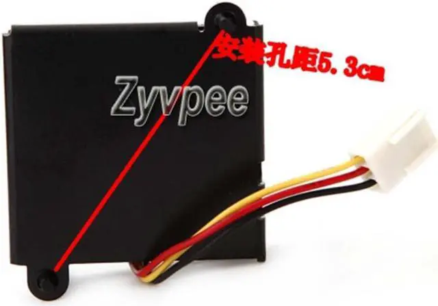 Alt view image 2 of 3 - Zyvpee 12V 3 Wires Cooler VGA Fan with Black Al Heatsink for A8N-E A8N-SLI A8N5X K8N4E North Bridge Chipset