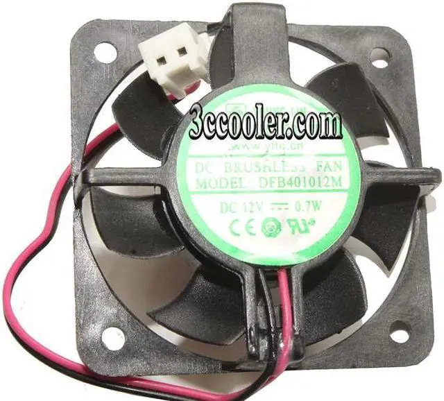 Main image of Zyvpee 40mm DFB401012M 12V 0.06A 0.7W 25dBA 2Wires Cooling Fan
