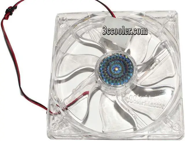 Alt view image 2 of 3 - Zyvpee A12025-08CB-4BN-F1 DF1202512SELN 12V 0.16A 2 Wires Blue LED Cooling Fan
