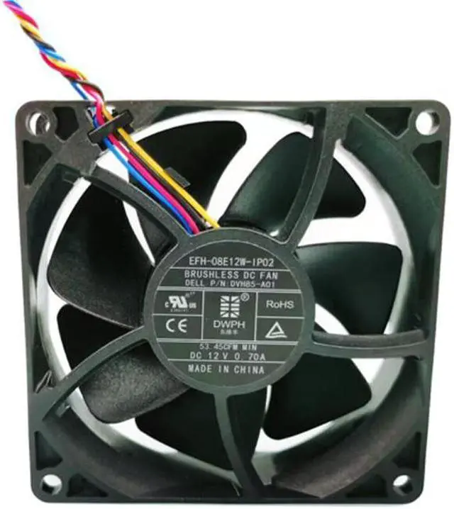 Main image of Zyvpee 80MM EFH-08E12W-IP02 DC12V 0.7A 4 Wires PWM 8CM Cooling Fan 80x25mm