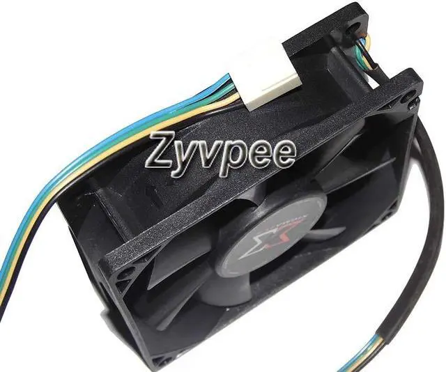 Alt view image 2 of 3 - Zyvpee 8025 RDD8025S1 12V 0.4A 4 wires 4 pins case fan,8cm cpu cooler