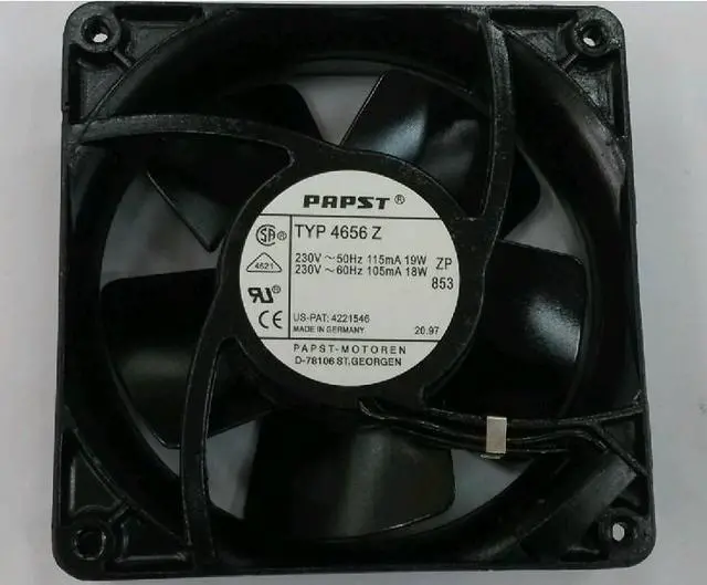 Main image of PAPST 12038 TYP 4656 Z square Cooling fan with AC230V 50~60Hz 115~105mA 19~18W