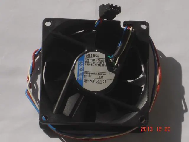 Alt view image 2 of 3 - ebmPAPST 8025 8414 N/2H TYP8414 N/2H Cooling fan with 24V 2.4W 3-Wires