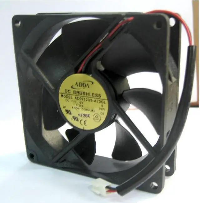 Main image of Square Cooler of ADDA 9025 AD0912US-A70GL with 12V 0.3A 2-Wires