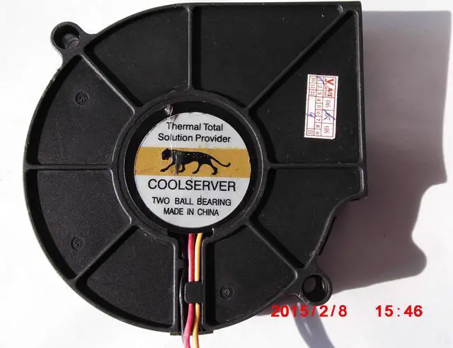 Alt view image 2 of 3 - DC Blower of EVERFLOW 7515 B127515BU with 12V 0.8A 3Wire For 775 1155 cpu
