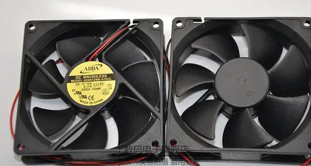 Main image of ADDA 9225 AD0912MB-A70GL with 12V 0.17A 2Wires Cooler For case