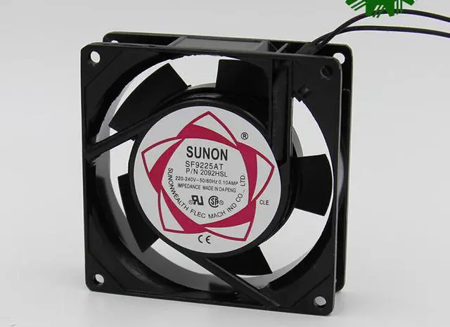 Main image of Square SUNON SF9225AT P/N 2092HSL AC Axial Fan with AC 220/240V 50/60Hz 0.10A 2 Wires