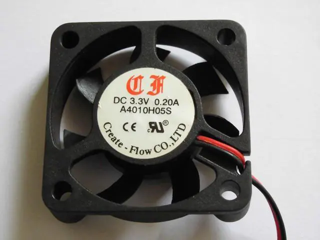 Main image of CREATE-FLOW 4010  A4010H05S square DC Cooler with 3.3V 0.20A 4CM  2Wires 2Pins