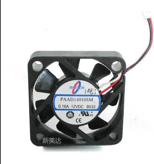 Main image of AAVID PAAD14010SM 4CM DC Cooling fan with 12V 0.16AMP 6600RPM 7.97CFM 31dBA 3 Wires