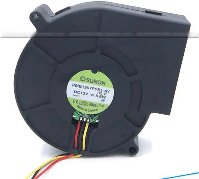 Main image of SUNON 9733 PMB1297PYB1-AY Dual Balls beairng DC Fan with 12V 0.7A 3 Wires 3Pins Connector