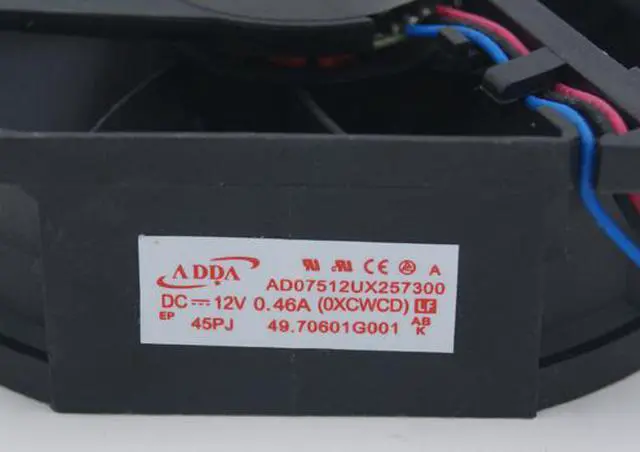 Alt view image 2 of 4 - ADDA AD07512UX257300 Axial DC Fan with 12V 0.46A 3 Wires 3Pins Connector
