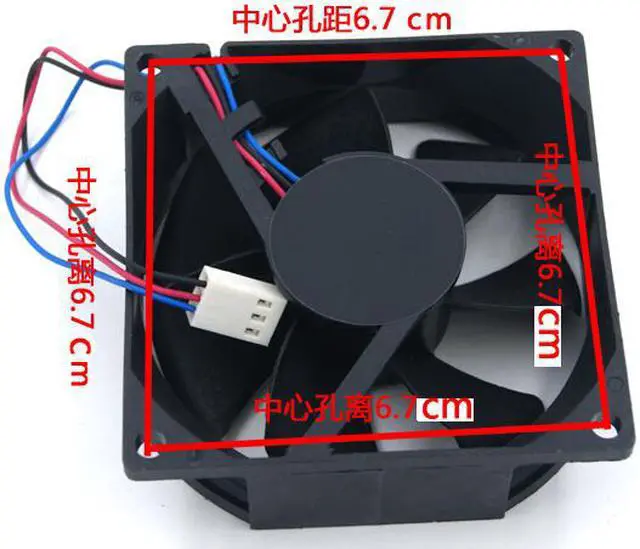 Alt view image 4 of 4 - ADDA AD07512UX257300 Axial DC Fan with 12V 0.46A 3 Wires 3Pins Connector