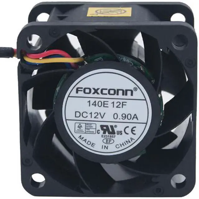 Main image of FOXCONN 140E 12F 4CM Dual balls bearing Cooling fan with 12V 0.90A 4 Wires 5Pins Connector