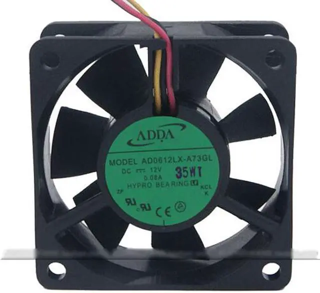 Main image of ADDA 6CM 6025 AD0612LX-A73GL Hypro alloy bearing Cooling fan with 12V 0.08A 3 Wires 3Pins Connector
