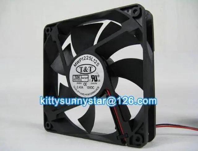 Alt view image 2 of 3 - T&T 12025 MWP1225L12S 12V 0.4A 2Wire Computer Case Fan,Cooling Fan